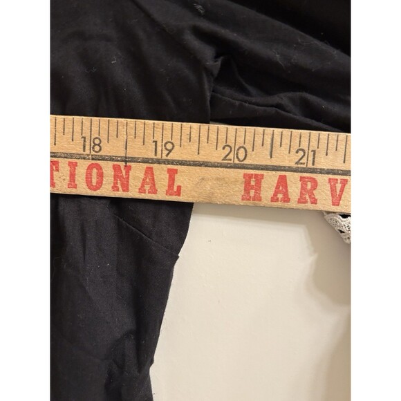 Karl Lagerfeld Paris Black Blouse Lace Sz Small Peasant Boho - Picture 4 of 5